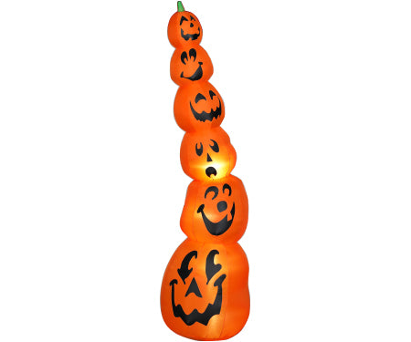 Pumpkin Stack Slender Gemmy Giant Airblown Inflatable 9ft tall image 0