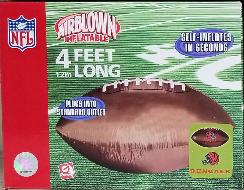 Bengals 4' Inflatable Ball Indoor/Outdoor image 0