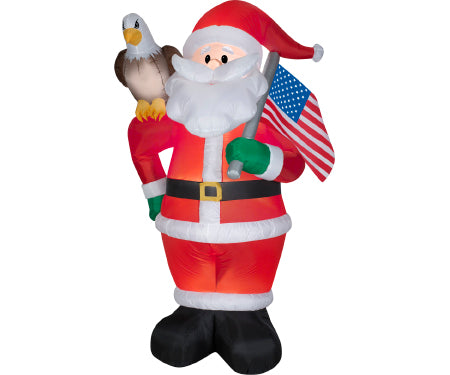 Santa All American Gemmy Airblown Inflatable 7 ft tall image 0