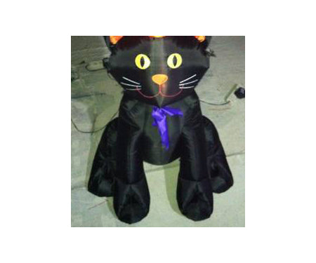 BLACK CAT AIRBLOWN INFLATABLE 4 FT image 0