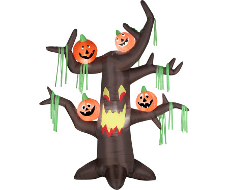 Scary Tree w/ Pumpkins Gemmy Airblown Inflatable 7ft image 0