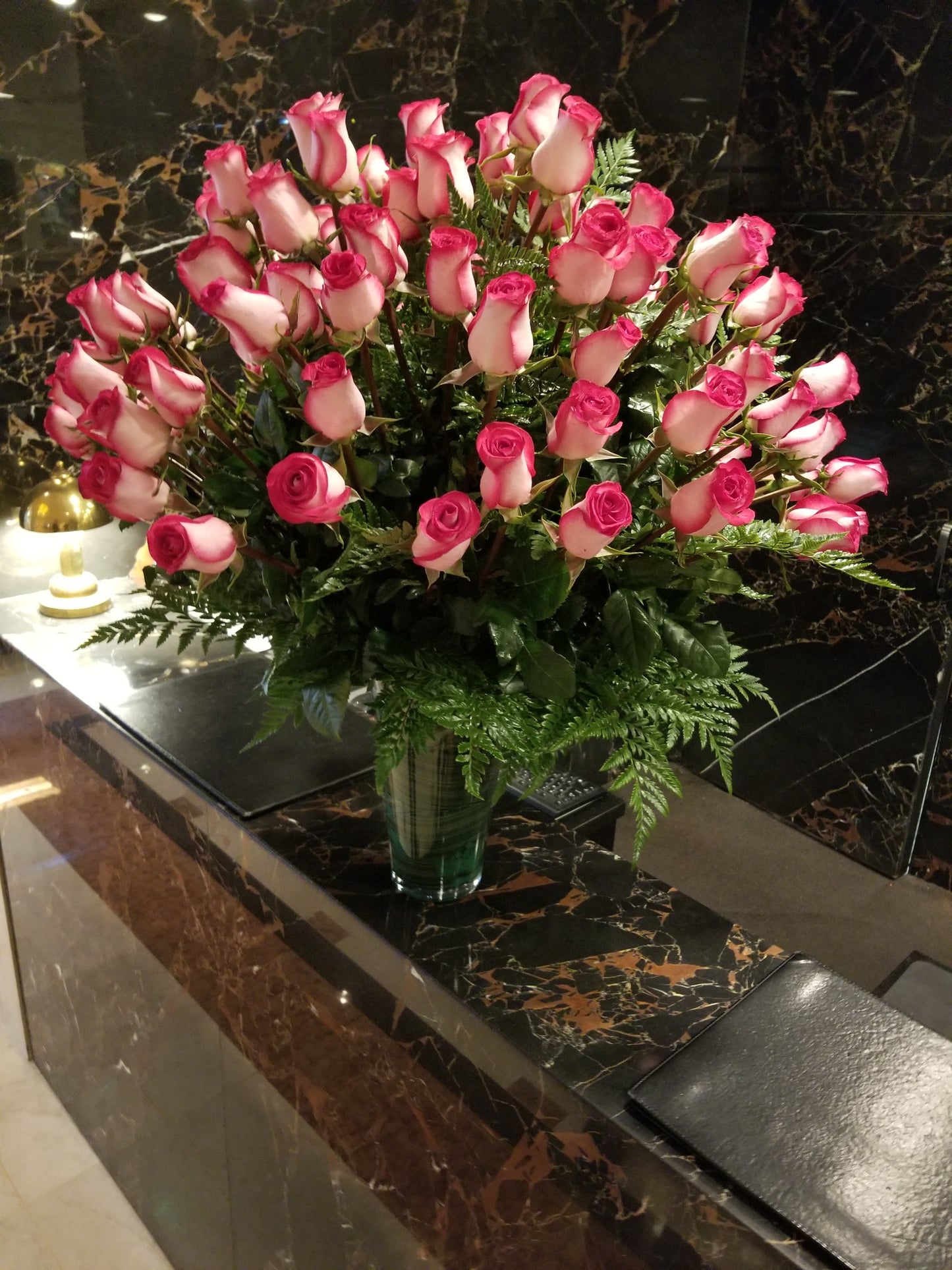 More Than Love Roses 100 Long Stem w Vase (Any Color) - Valentines Day image 0