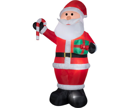 Santa With Gift Gemmy Giant Airblown Inflatable 12 ft tall image 0