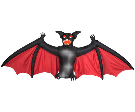 Scary Bat Gemmy Animated Airbln Inflatable 12ft wingspan image 0