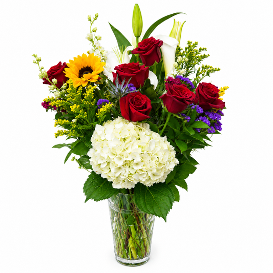 Mixed Flowers with Vase 250 image 0