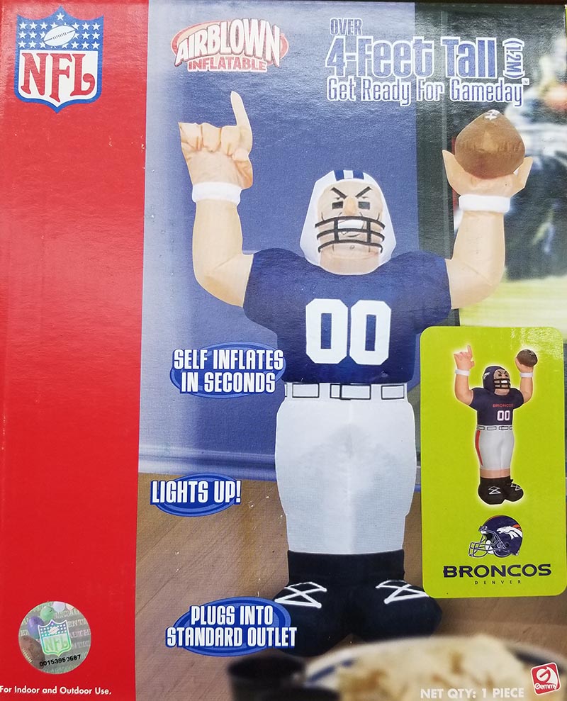 Denver Broncos 4' Inflatable Player Indoor/Outdoor image 0