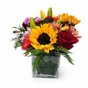Small Mixed Flowers with Vase 50